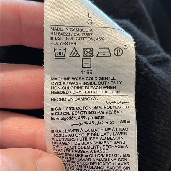 Old Navy Women Black Crew Neck Sweater Large Cotton Contemporary Business Casual - Picture 6 of 10